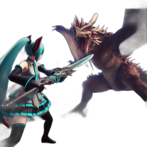 dragon, sword, weapon, creature, concept art, fantasy art, 3d render, pixel art transparent PNG cut-out