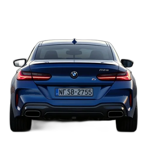 car, photorealistic, 3d render, back transparent PNG cut-out