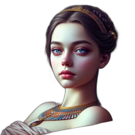 jewelry, crown, face, staff, fantasy art, photorealistic, concept art, pixel art transparent PNG cut-out