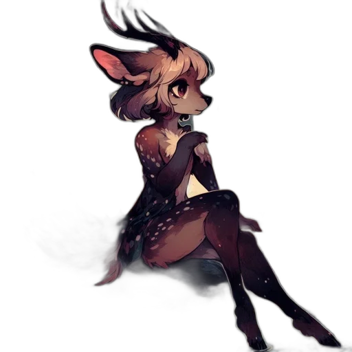 creature, dress, staff, animal, concept art, fantasy art, watercolor, pixel art transparent PNG cut-out
