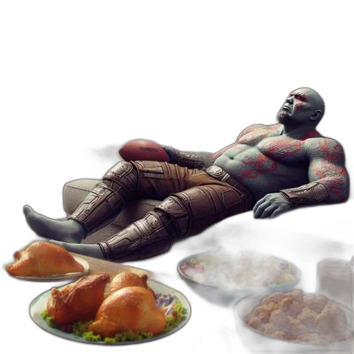 food, creature, concept art, 3d render, photorealistic, fantasy art, earth tones, muscular transparent PNG cut-out