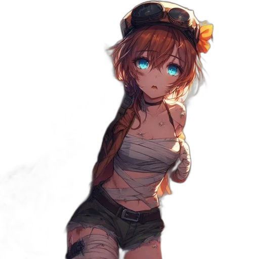 dress, staff, weapon, hat, anime, pixel art, concept art, fantasy art transparent PNG cut-out