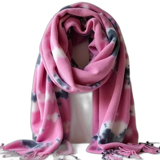 pastel, pink, black, white, tie, dye, scarf transparent PNG cut-out