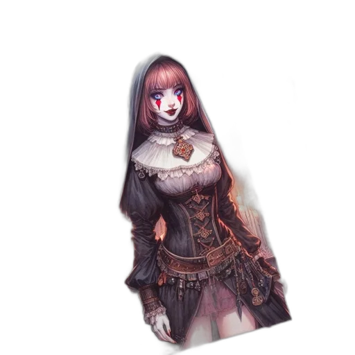 dress, staff, weapon, mask, fantasy art, concept art, pixel art, 3d render transparent PNG cut-out