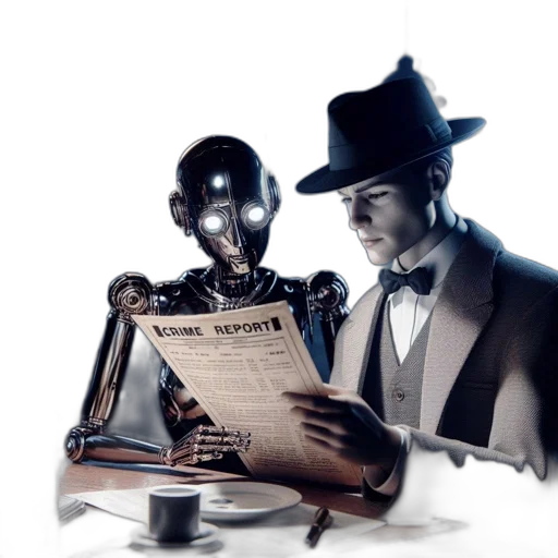 robot, concept art, 3d render, cyberpunk, dimly, lit, bar, setting transparent PNG cut-out