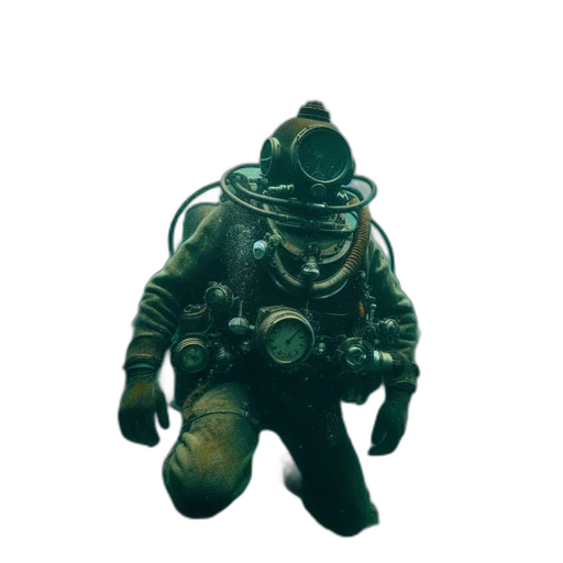 mask, robot, creature, staff, concept art, 3d render, cyberpunk, fantasy art transparent PNG cut-out