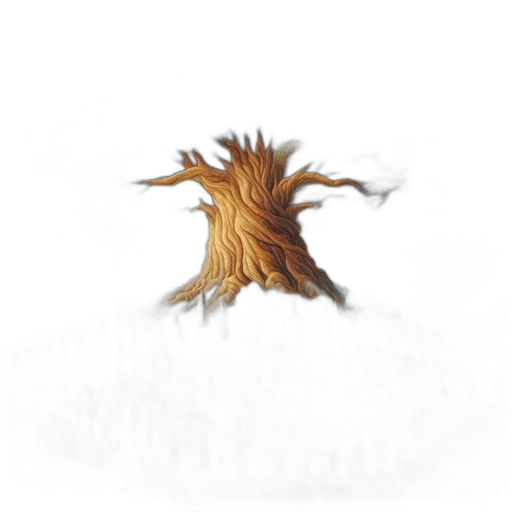 hair, tree, crown, creature, concept art, fantasy art, pixel art, 3d render transparent PNG cut-out