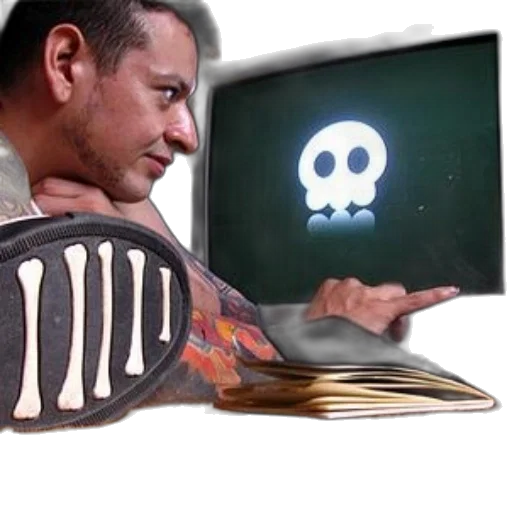 weapon, furniture, robot, staff, concept art, man, tattoo, his transparent PNG cut-out
