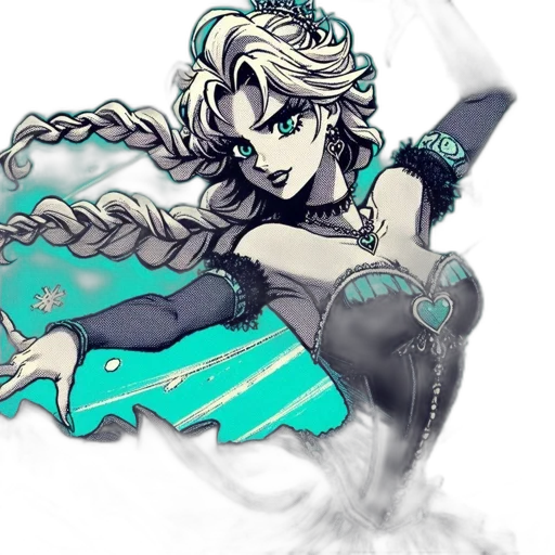 staff, dress, sword, weapon, fantasy art, vaporwave, anime, concept art transparent PNG cut-out