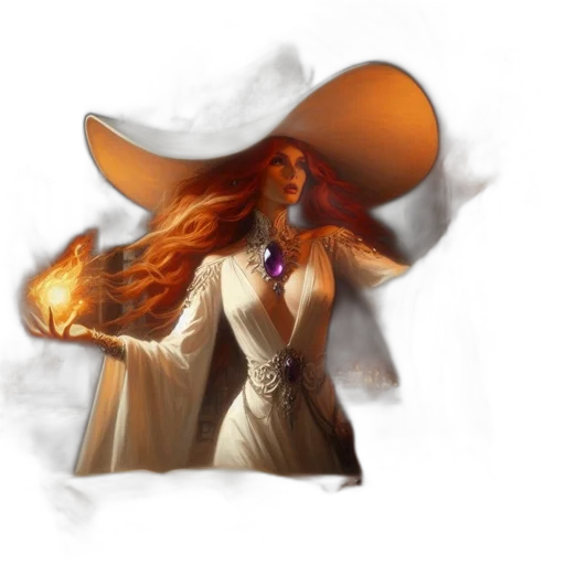 hat, crown, staff, dress, concept art, fantasy art, 3d render, photorealistic transparent PNG cut-out
