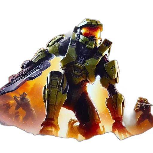 robot, weapon, concept art, 3d render, pixel art, photorealistic, image, halo transparent PNG cut-out