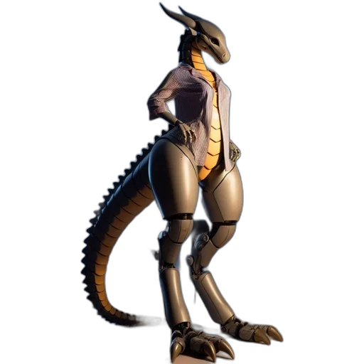 dragon, animal, creature, robot, concept art, 3d render, fantasy art, pixel art transparent PNG cut-out
