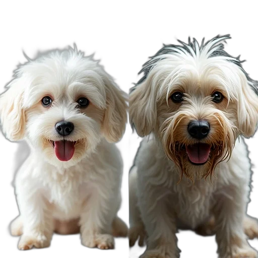 animal, photorealistic, 3d render, before, after, image, white, dog transparent PNG cut-out