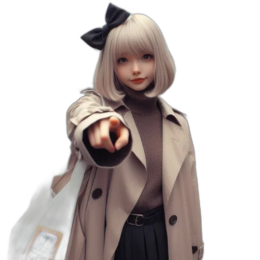 jacket, staff, weapon, 3d render, concept art, photorealistic, fantasy art, monochrome transparent PNG cut-out