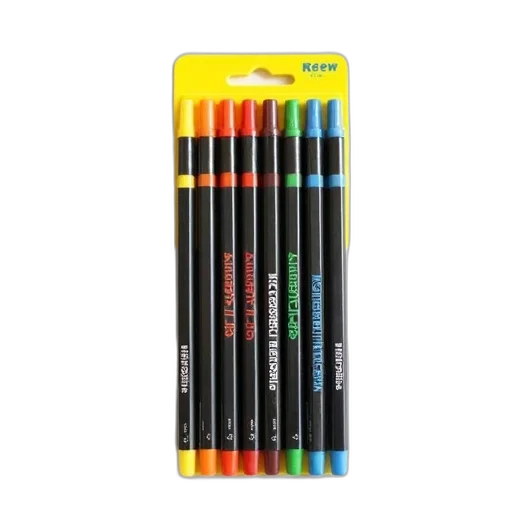 staff, umbrella, neon, colorful, monochrome, set, colored, pencils transparent PNG cut-out