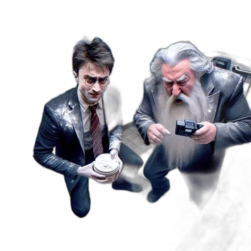 concept art, comic book art, fantasy art, photorealistic, two, men, known, popular transparent PNG cut-out