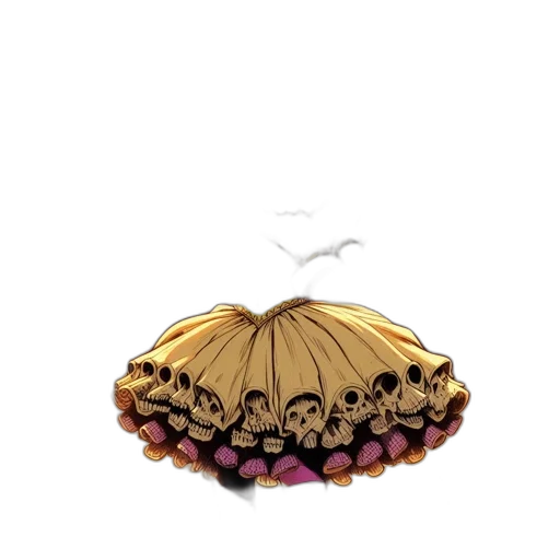 crown, umbrella, hat, jewelry, concept art, pixel art, 3d render, fantasy art transparent PNG cut-out