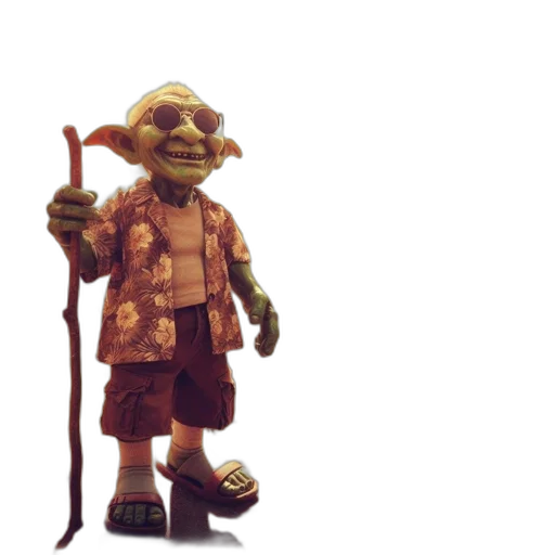 staff, creature, 3d render, concept art, fantasy art, pixel art, anthropomorphic, character transparent PNG cut-out