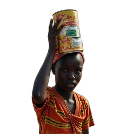 bottle, food, sudanese, demonstrators, carry, can, near, border transparent PNG cut-out