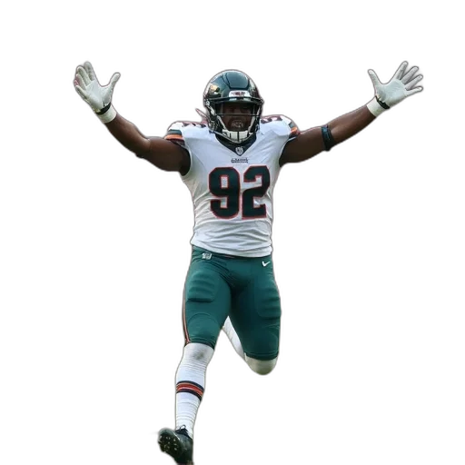 american, football, player, celebrates transparent PNG cut-out
