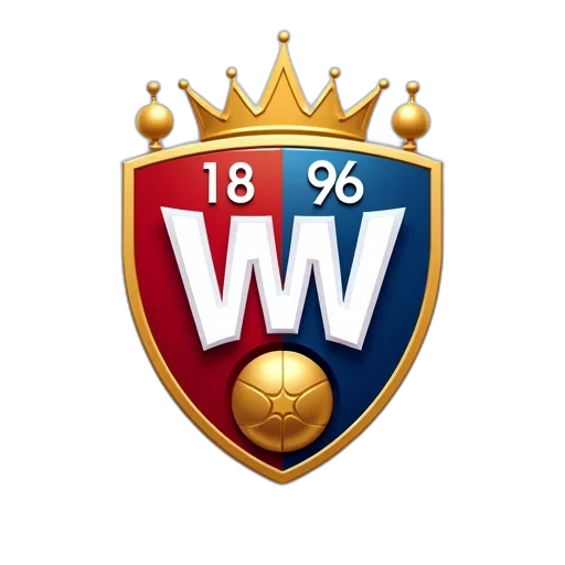 crown, stylized, logo, featuring, shield, red, blue, color transparent PNG cut-out