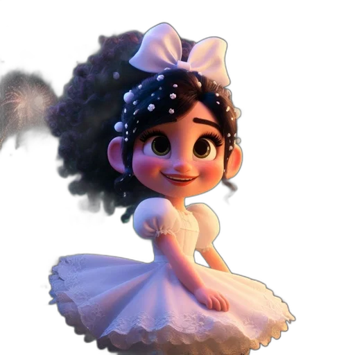 dress, crown, face, staff, 3d render, concept art, photorealistic, cartoon transparent PNG cut-out