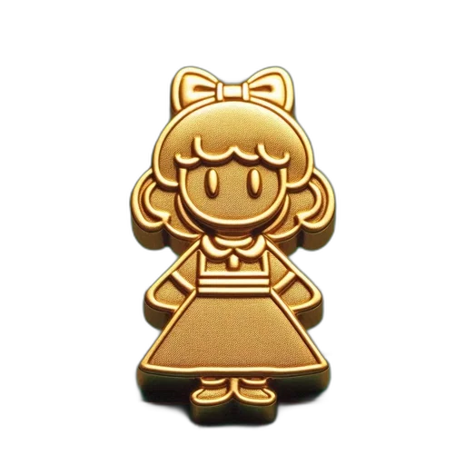 staff, jewelry, dress, pixel art, 3d render, concept art, vaporwave, golden transparent PNG cut-out