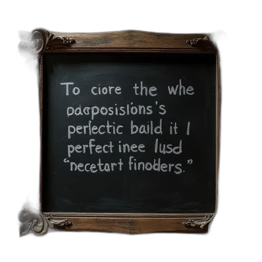 chalkboard, message, describing, characteristics transparent PNG cut-out