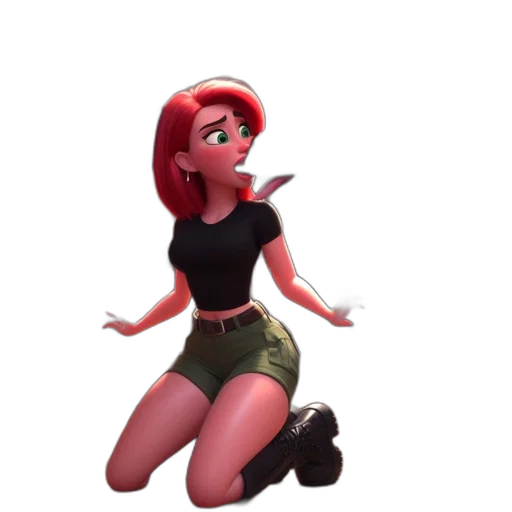 dress, staff, 3d render, concept art, cartoon, comic book art, fire, red transparent PNG cut-out