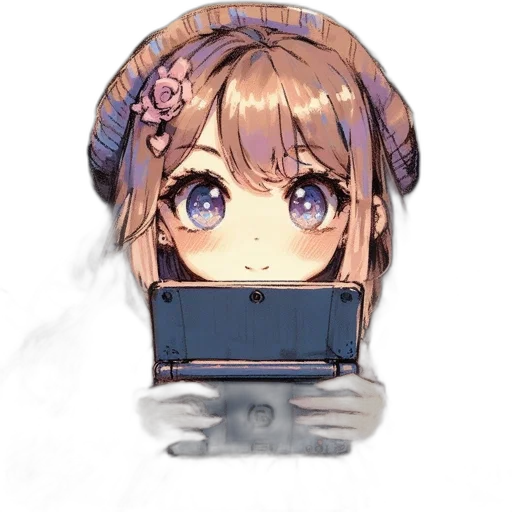 face, robot, weapon, mask, anime, pixel art, vaporwave, cartoon transparent PNG cut-out