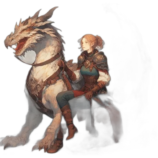 dragon, creature, animal, staff, concept art, fantasy art, pixel art, watercolor transparent PNG cut-out