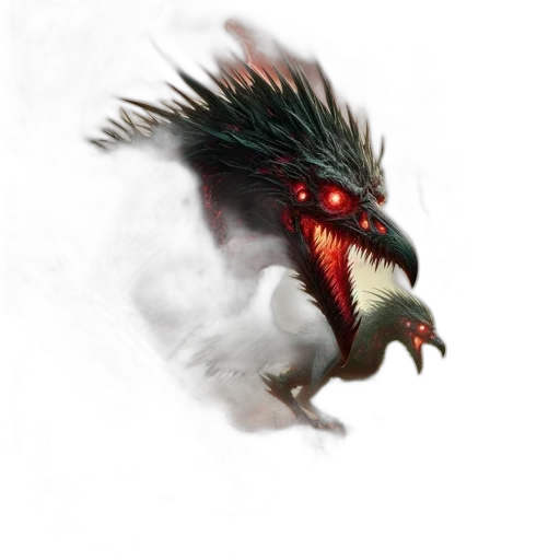 dragon, creature, animal, mask, concept art, fantasy art, photorealistic, 3d render transparent PNG cut-out