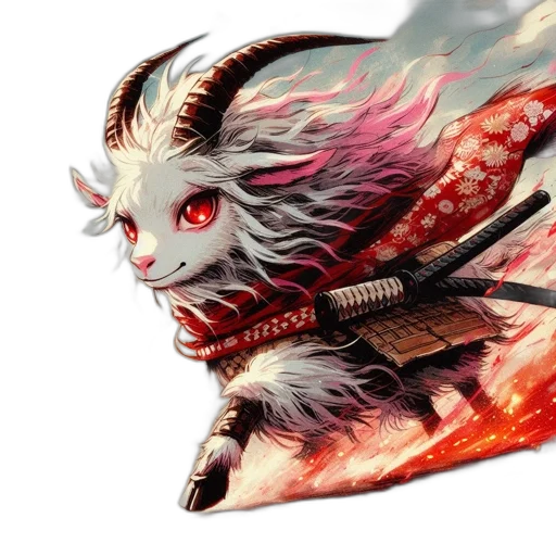 dragon, mask, sword, weapon, fantasy art, concept art, comic book art, watercolor transparent PNG cut-out