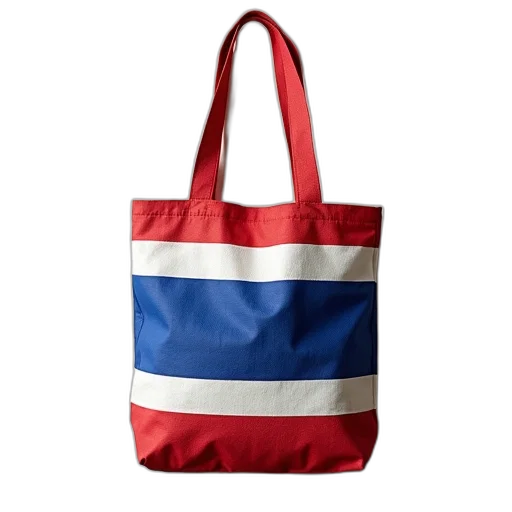 thailand, flag, all, over, print, tote, bag transparent PNG cut-out