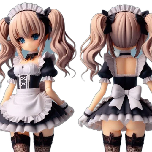 dress, 3d render, concept art, anime, cartoon, monochrome, dark, illustration transparent PNG cut-out