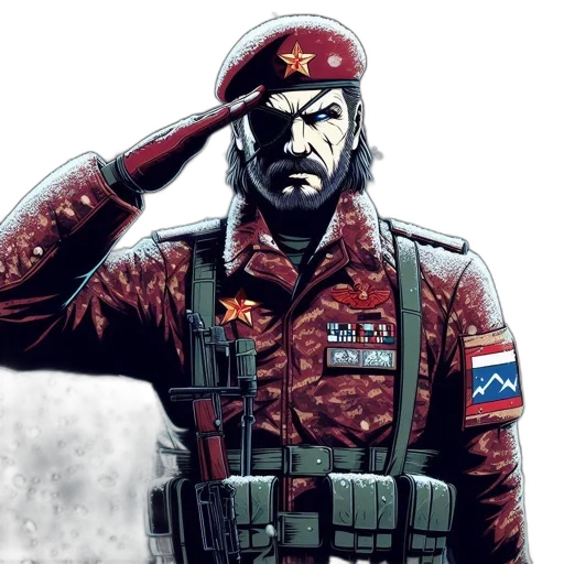 jacket, weapon, hat, comic book art, concept art, pixel art, photorealistic, red transparent PNG cut-out