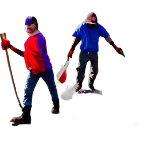 staff, 3d render, snow, chain transparent PNG cut-out