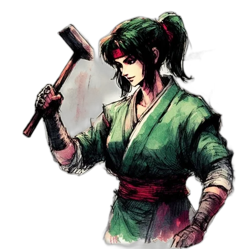staff, weapon, sword, concept art, watercolor, fantasy art, pixel art, green transparent PNG cut-out