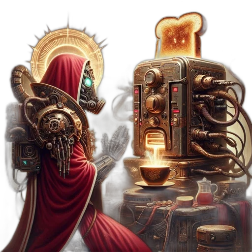robot, jewelry, weapon, concept art, fantasy art, comic book art, cyberpunk, red transparent PNG cut-out