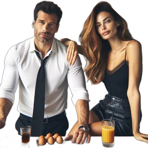 dress, concept art, modern, kitchen, man, woman, prepare, breakfast transparent PNG cut-out