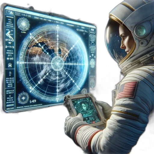 robot, jacket, concept art, outer space, astronaut, clad, white, suit transparent PNG cut-out