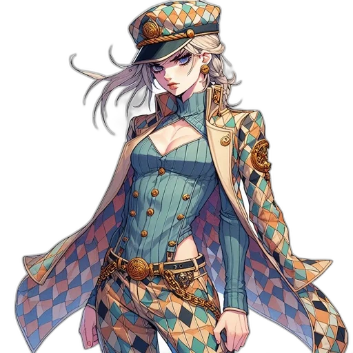hat, dress, staff, jewelry, concept art, fantasy art, pixel art, anime transparent PNG cut-out