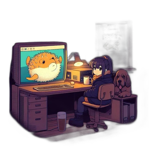 animal, creature, dragon, pixel art, cyberpunk, concept art, anime, fire transparent PNG cut-out