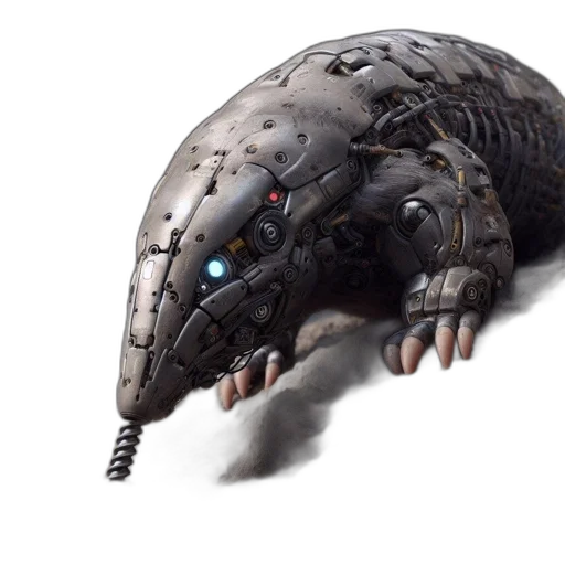 creature, robot, dragon, animal, concept art, 3d render, cyberpunk, fantasy art transparent PNG cut-out