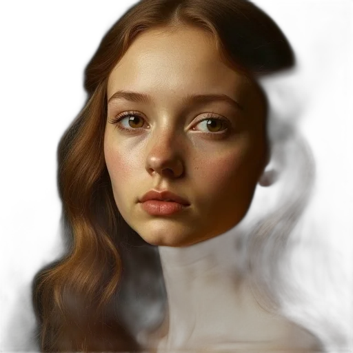 face, crown, mask, hair, photorealistic, oil painting, fantasy art, concept art transparent PNG cut-out