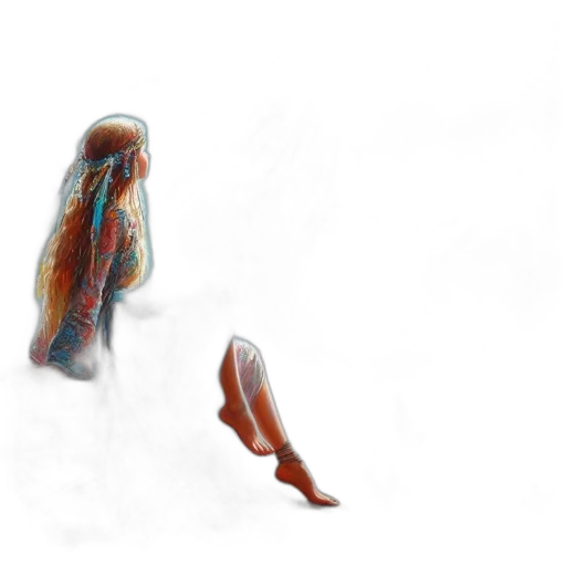 hair, creature, jewelry, dress, concept art, 3d render, watercolor, photorealistic transparent PNG cut-out