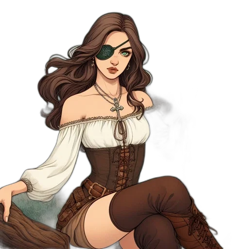 dress, fantasy art, concept art, comic book art, cartoon, earth tones, dark, woman transparent PNG cut-out