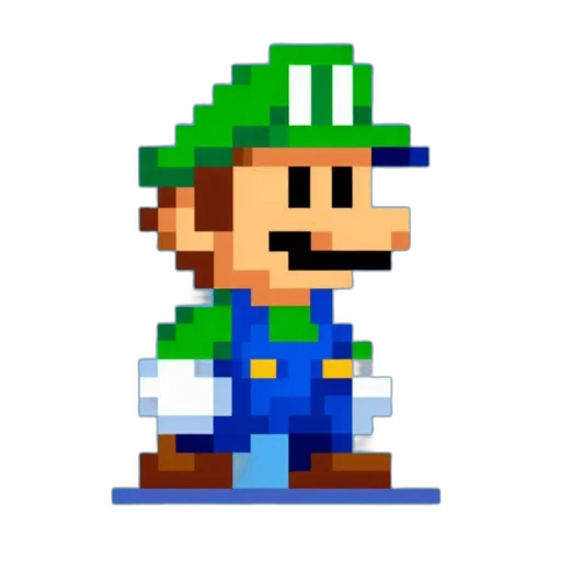 hat, staff, animal, pixel art, 3d render, concept art, cartoon, green transparent PNG cut-out