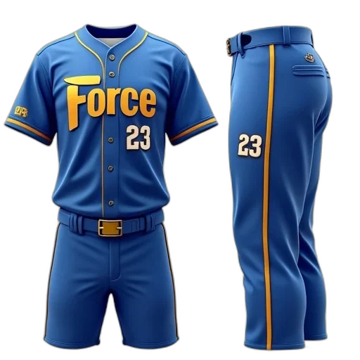 digital, mockup, baseball, uniform, name, force, jersey, number transparent PNG cut-out