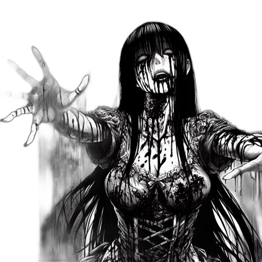 creature, comic book art, concept art, fantasy art, pencil sketch, emotive, manga-inspired, drawing transparent PNG cut-out